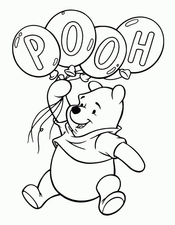 30 desenhos do URSINHO POOH para colorir grátis!【2023】