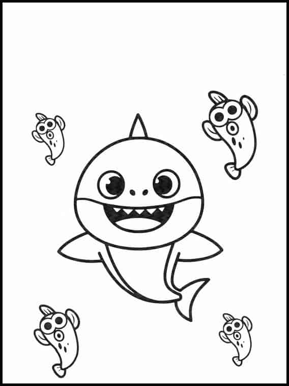 desenho baby shark para imprimir