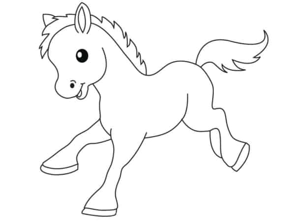 desenhos fofos para colorir cavalo