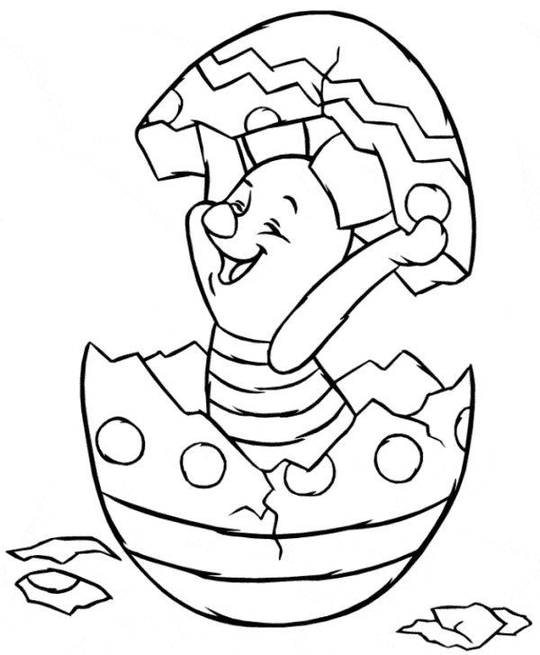 desenho do Leitao em ovo de Pascoa