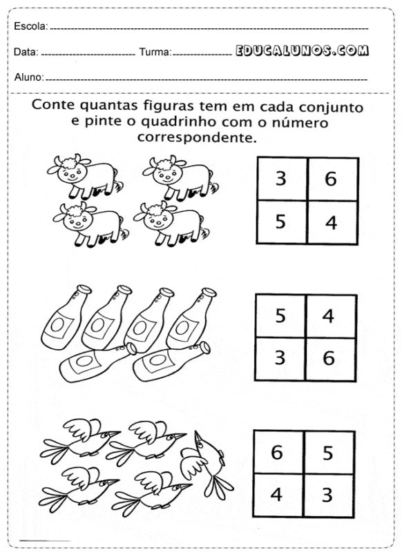 Atividades de Matemática para Crianças de Até 5 anos