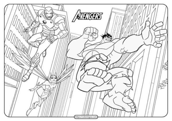 Avengers Quadrinhos para colorir