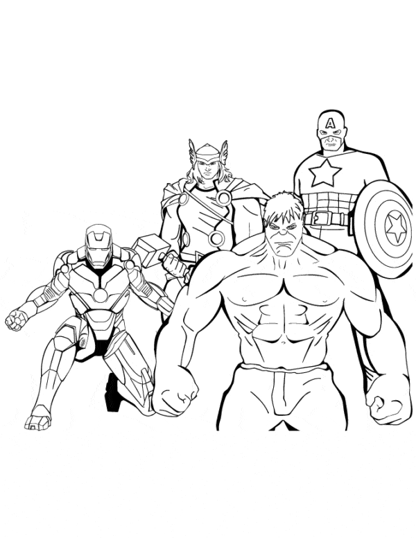 Homem de Ferro Thor Hulk e Capitao America
