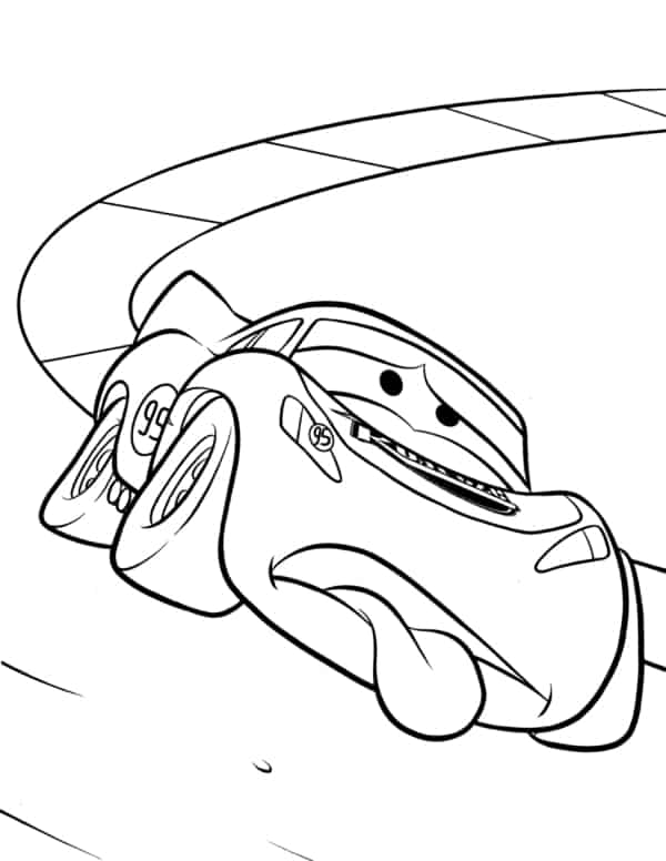 desenho carro Lightning para pintar