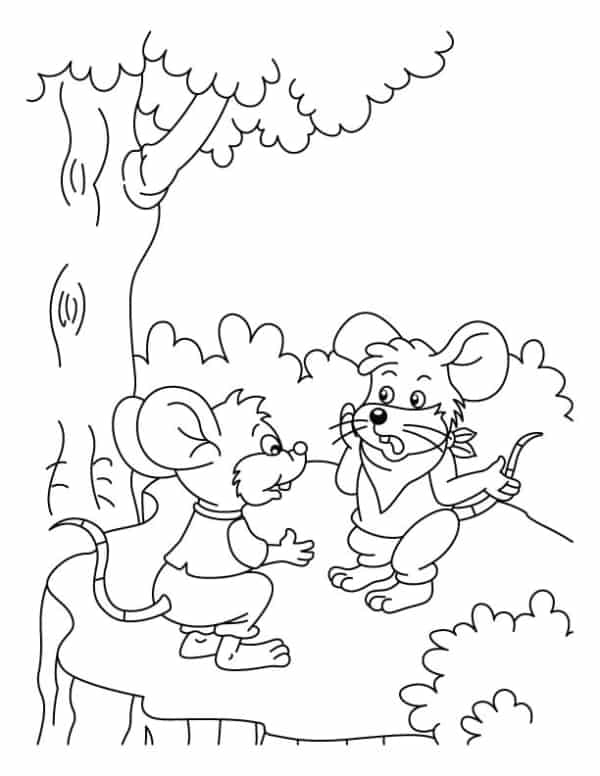 desenho de ratinhos para colorir