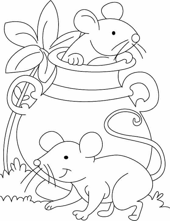 desenho de ratinhos para colorir