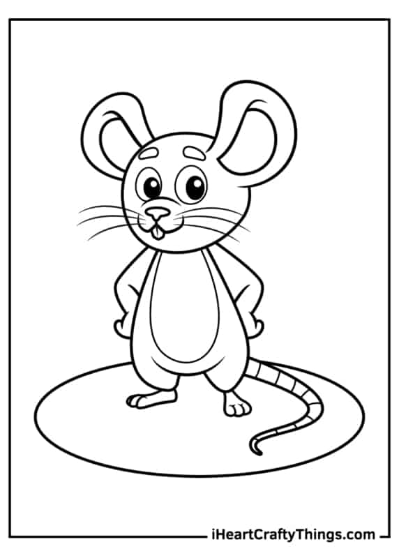 desenho de rato para imprimir e pintar