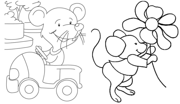 desenhos fofos de rato para imprimir gratis