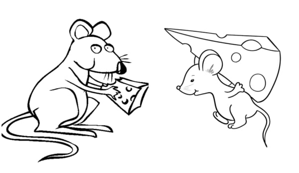 desenhos de rato com queijo para imprimir gratis