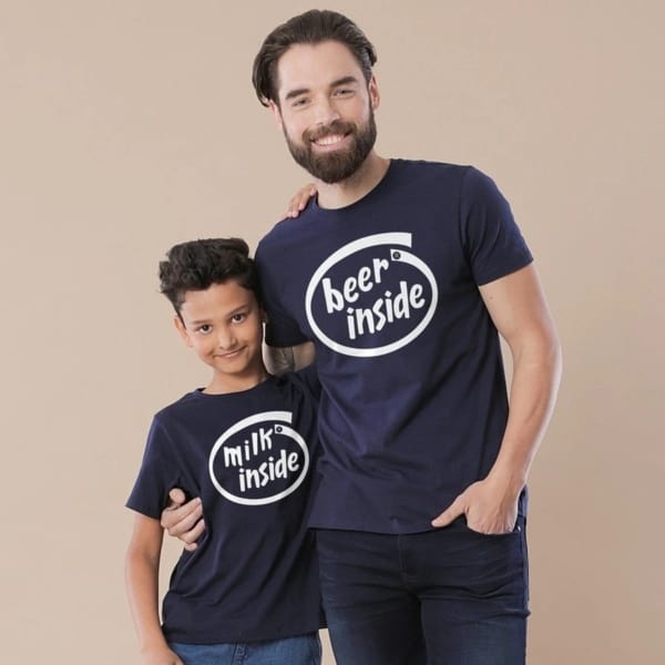 camisetas divertidas de pai e filho