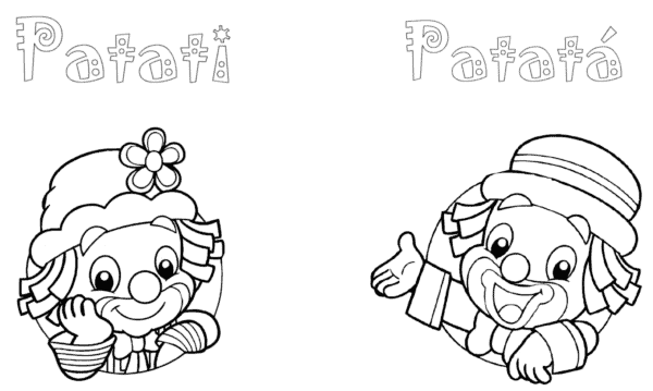 desenho para imprimir e pintar Patati Patata