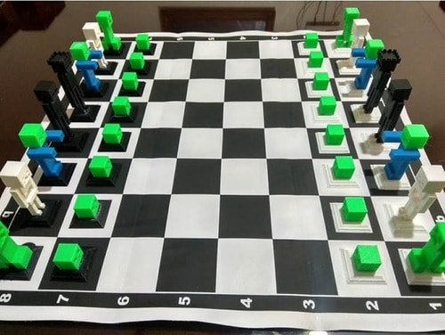 jogo de xadrez minecraft
