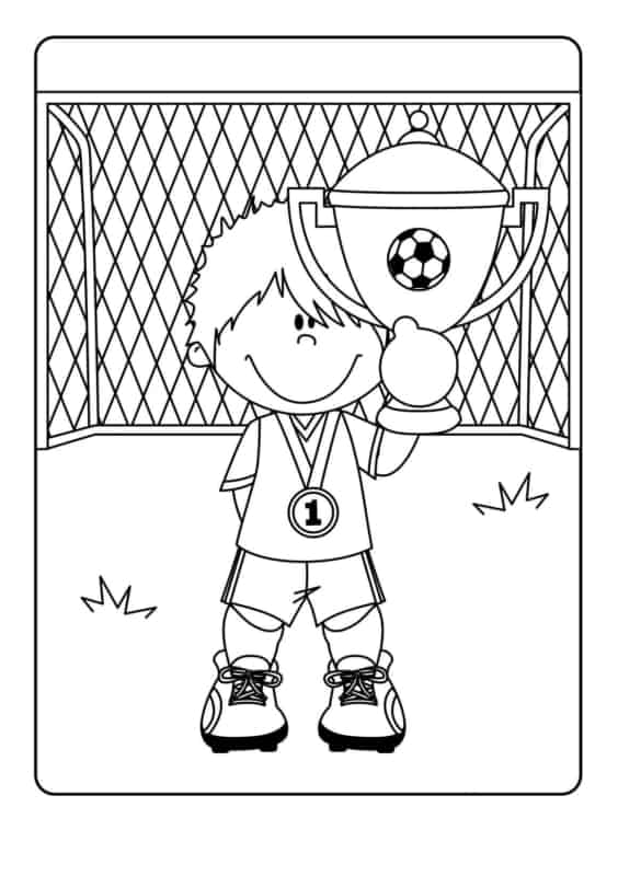 Desenho de menino esporte