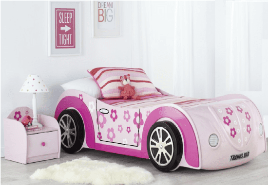 cama de carro rosa