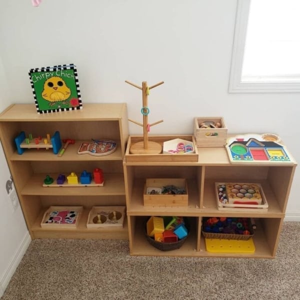 movel montessori para organizar brinquedos