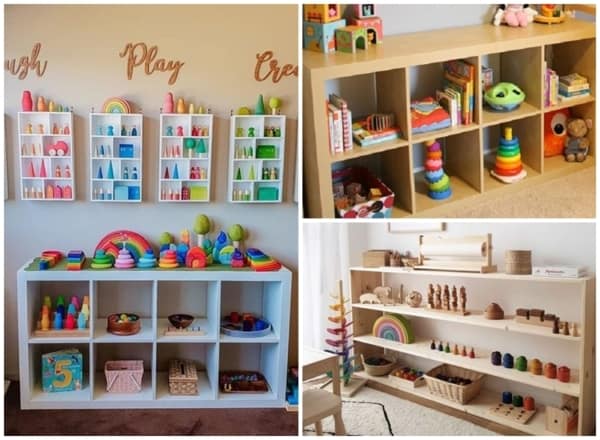 estante montessori organizadora de brinquedos