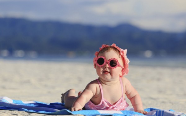 cuidados para levar bebe na praia