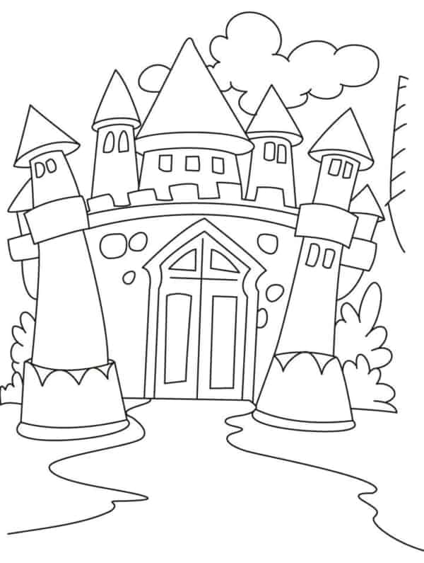 12 desenho de castelo de princesa