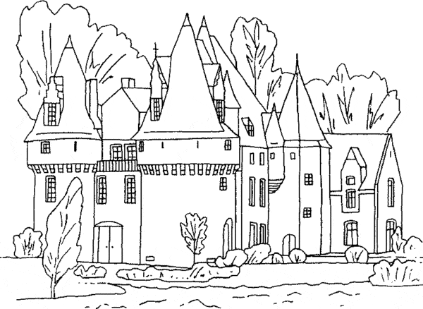 26 desenho de castelo grande para imprimir