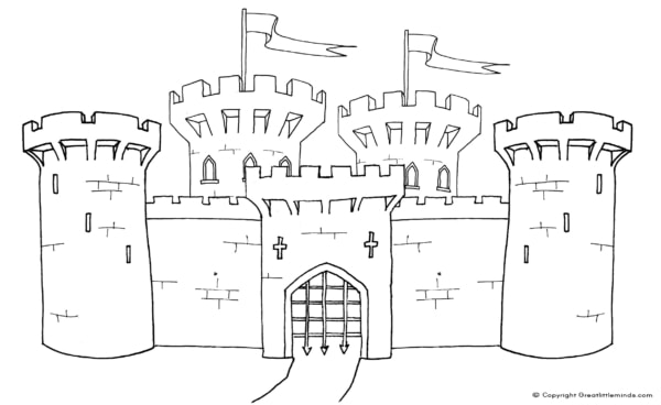 33 desenho de castelo medieval para pintar