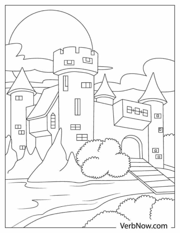 36 desenho simples de castelo medieval