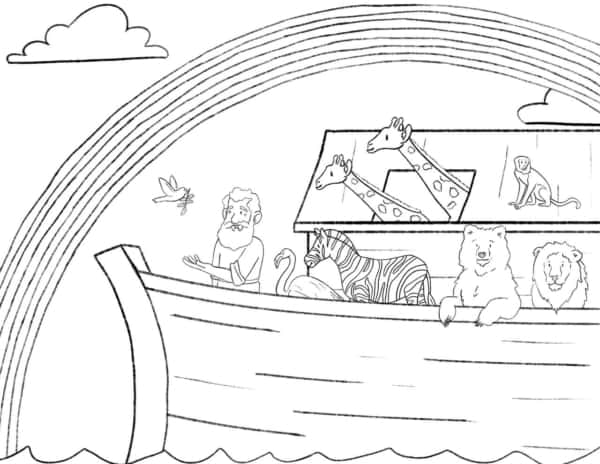 1 atividade para pintar da Arca de Noe