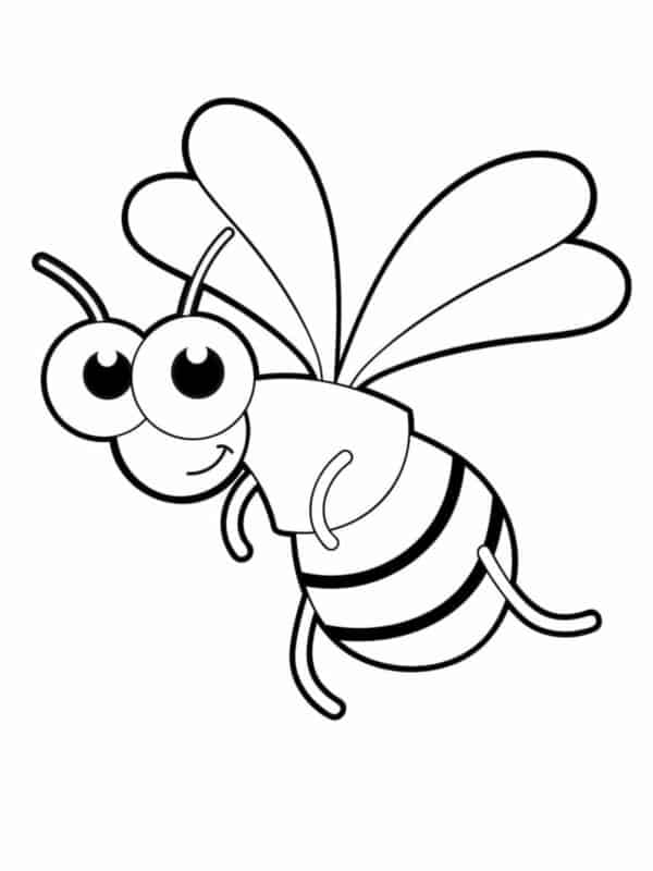 19 desenho de abelhinha voando