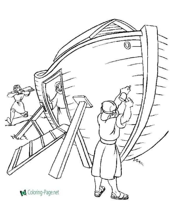 22 desenho da construcao da Arca de Noe