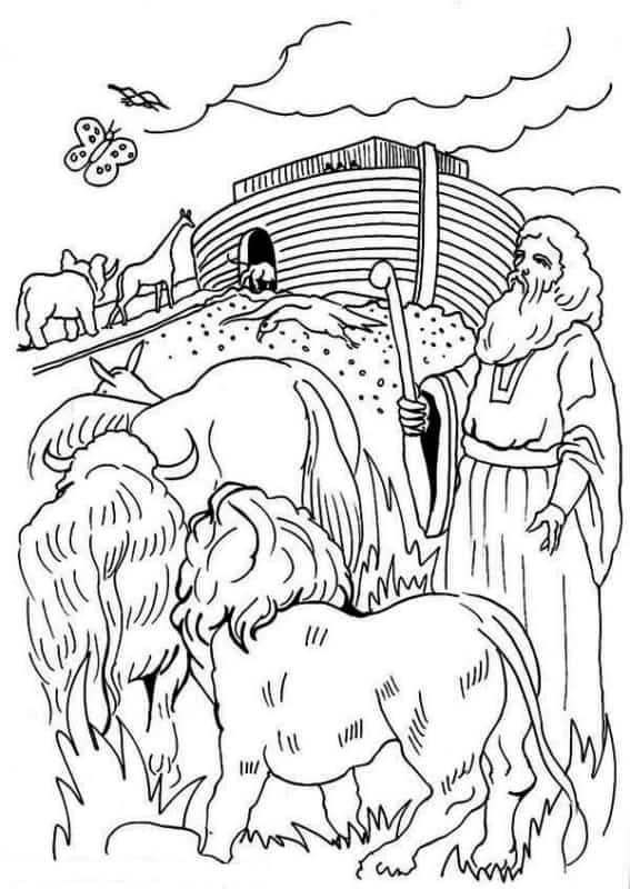 23 desenho da Arca de Noe gratis