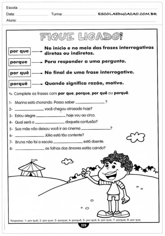 25 atividade de lingua portuguesa 4 ano