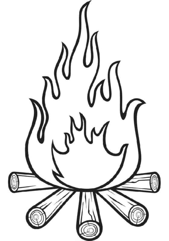 25 desenho de fogueira para imprimir gratis