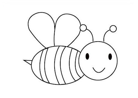 3 desenho simples de abelha para colorir