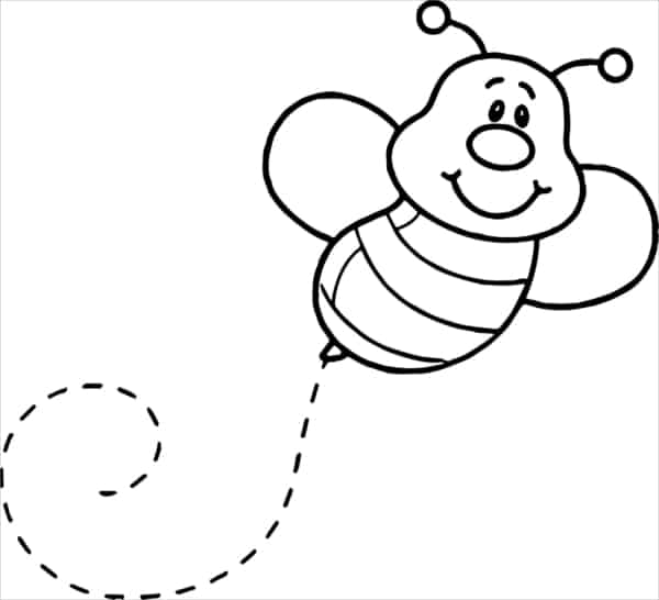 4 desenho de abelha para imprimir gratis