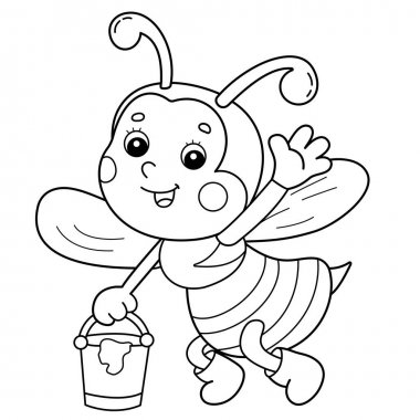 47 desenho de abelha e mel para pintar