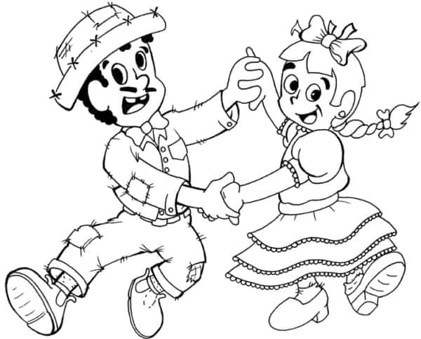 53 desenho de casal dancando em festa junina