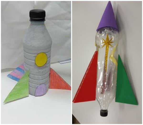 6 ideias de foguetes simples de garrafa pet