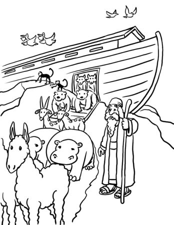 7 desenho biblico da Arca de Noe