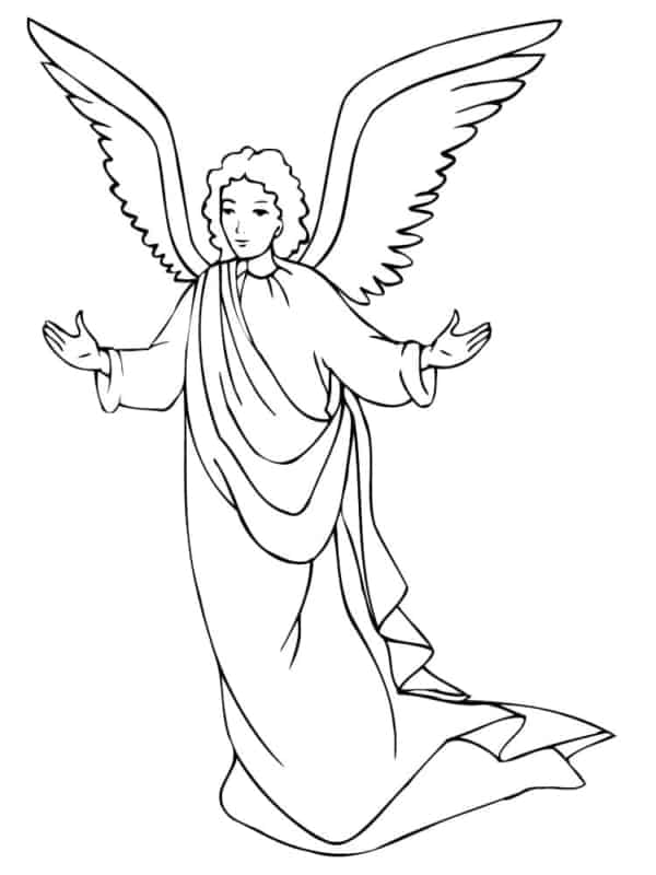 8 desenho de anjo para imprimir e pintar