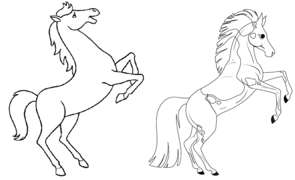 14 desenhos de cavalos para imprimir gratis
