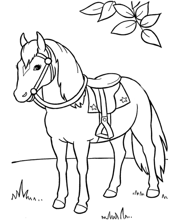 Desenho de Cavalo de carrossel para colorir