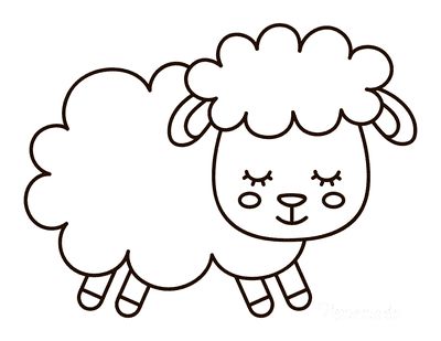 16 desenho cute de ovelha