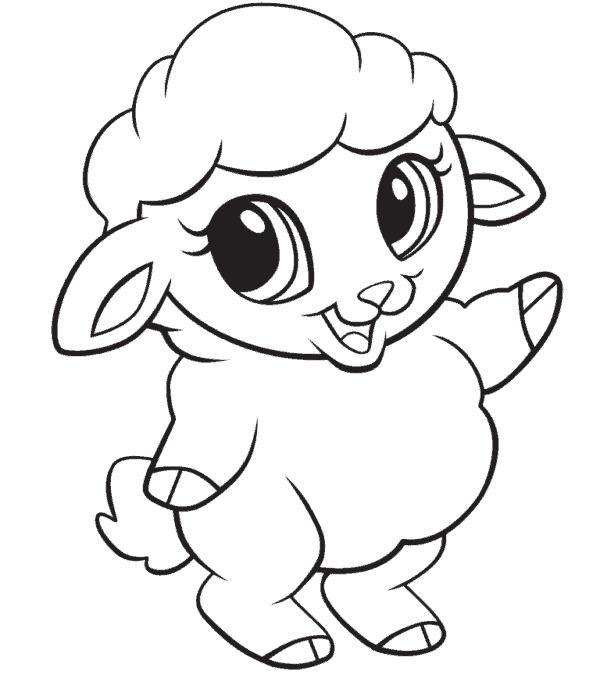 18 desenho fofo e simples de ovelha