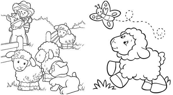 19 desenhos fofos de ovelha para colorir