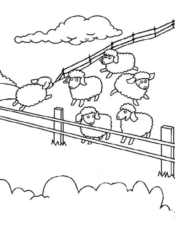 24 desenho de ovelhinhas no campo