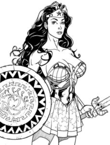 +50 desenhos da Mulher Maravilha para colorir •【GRÁTIS】