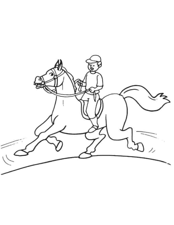 38 desenho de menino com cavalo