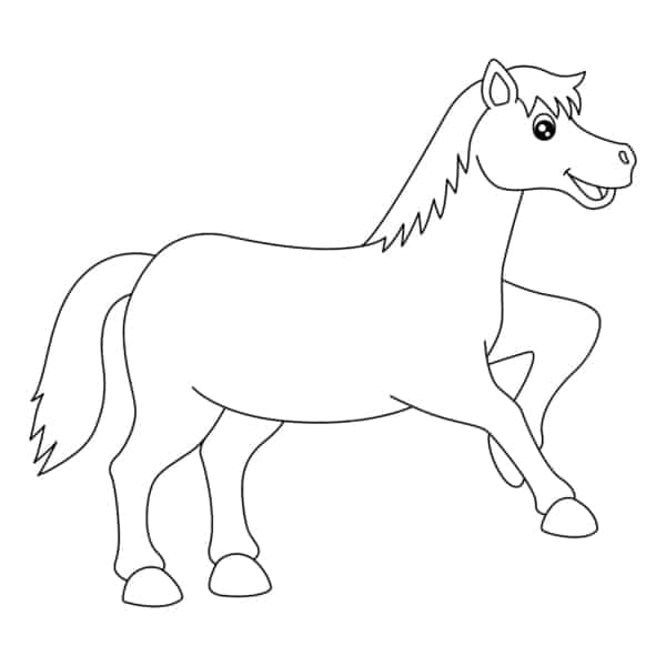 Desenho de Emoji de Cavalo Carrossel para colorir