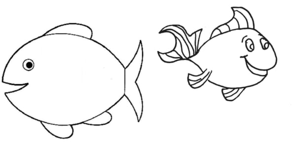 15 desenhos de peixes para imprimir gratis