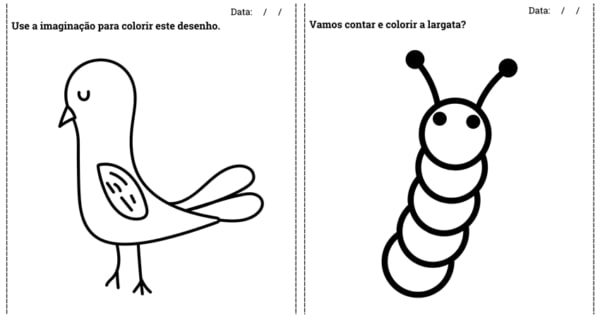 Atividades prontas - Colorir  Atividades para colorir, Atividades