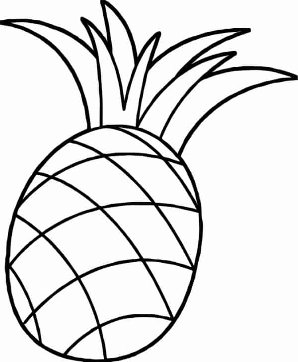 3 desenho de abacaxi para imprimir